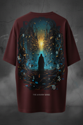 The Dark Library Oversized T-Shirt Burgundy