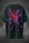 Mirror Shards Oversized T-Shirt Forest Green